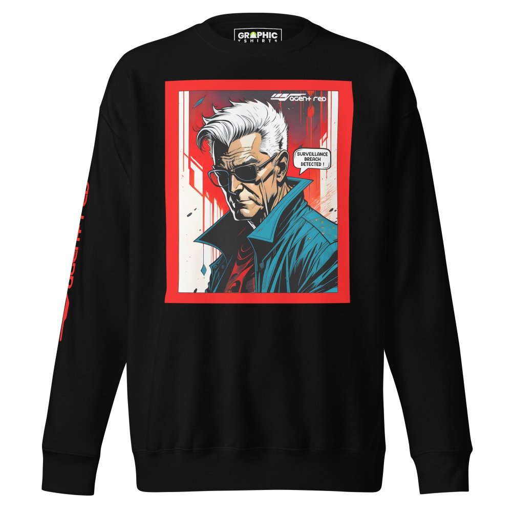 Unisex Premium Sweatshirt - Agent Red Cyberpunk Series v.11 — GRAPHIC T-SHIRTS