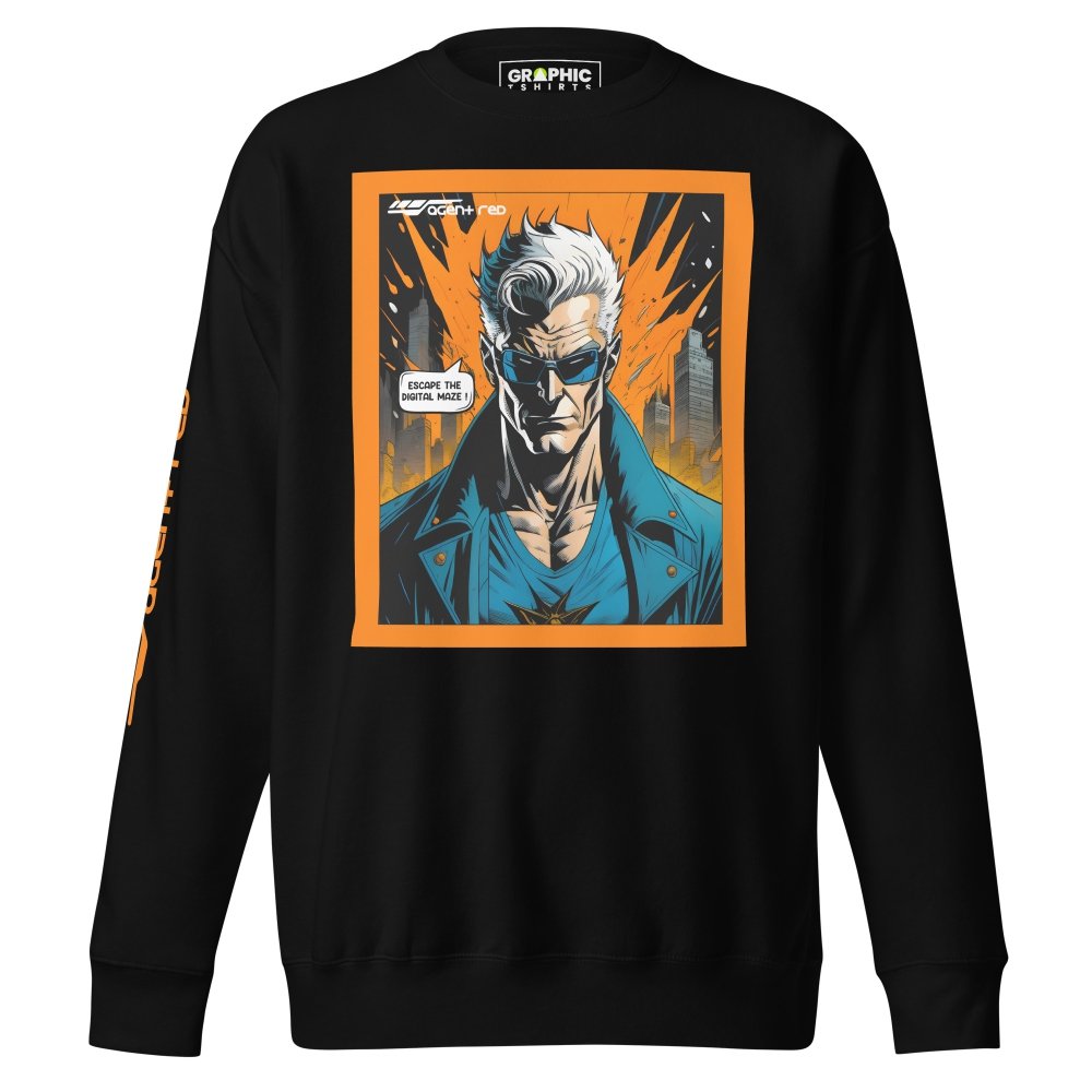 Unisex Premium Sweatshirt - Agent Red Cyberpunk Series v.10 — GRAPHIC T-SHIRTS