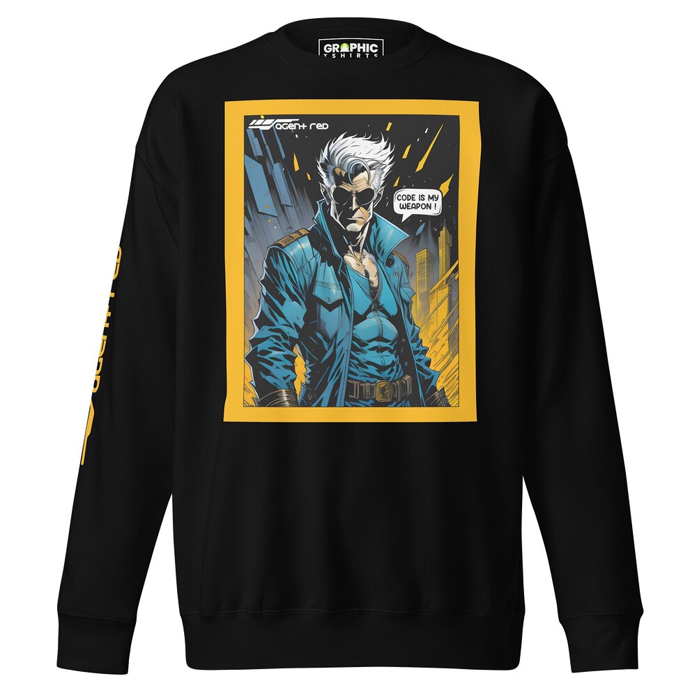 Unisex Premium Sweatshirt - Agent Red Cyberpunk Series v.8 — GRAPHIC T-SHIRTS