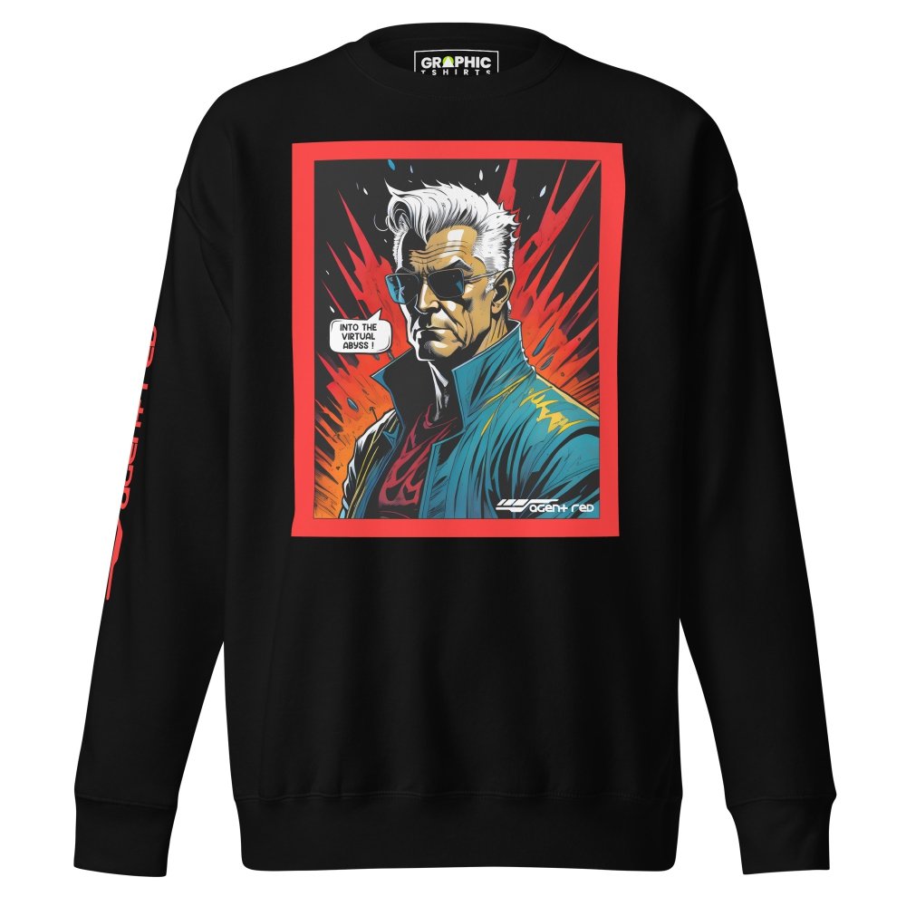 Unisex Premium Sweatshirt - Agent Red Cyberpunk Series v.7 — GRAPHIC T-SHIRTS