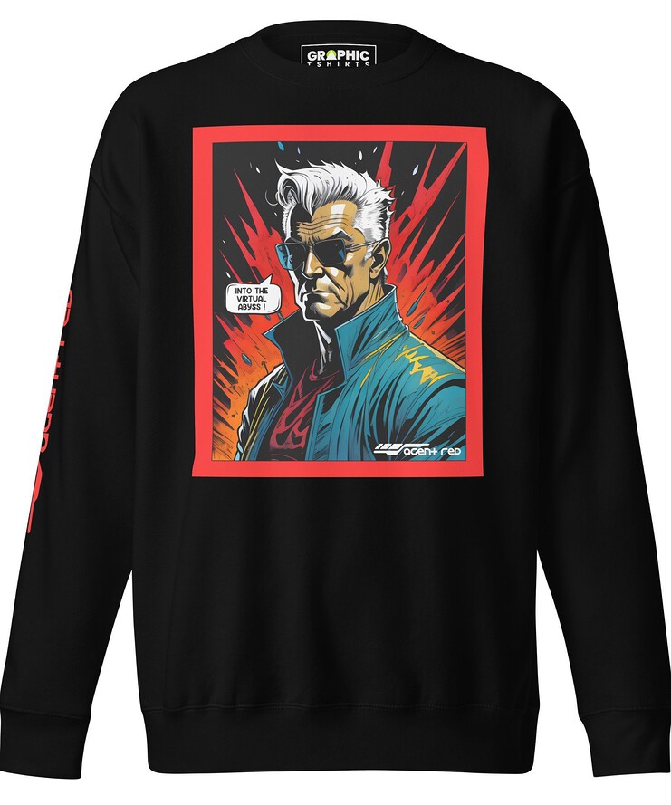 Unisex Premium Sweatshirt - Agent Red Cyberpunk Series v.7 | Sweatshirt | Buy Online | GRAPHIC T-SHIRTS