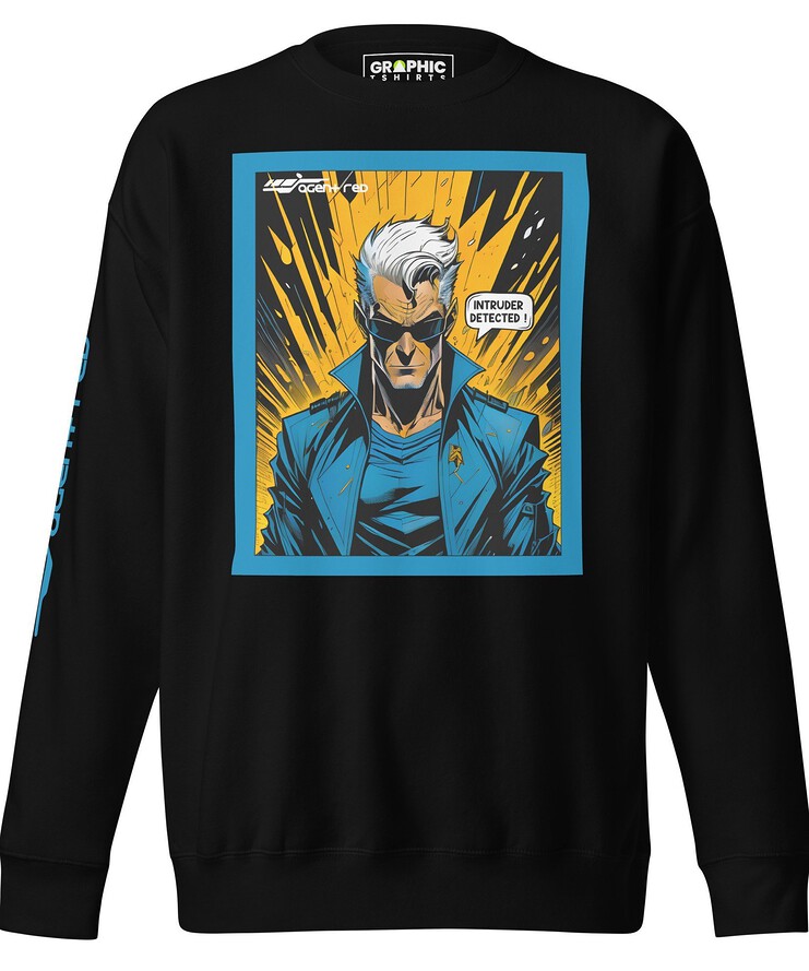 Unisex Premium Sweatshirt - Agent Red Cyberpunk Series v.6 | Sweatshirt | Buy Online | GRAPHIC T-SHIRTS