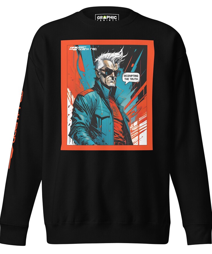 Unisex Premium Sweatshirt - Agent Red Cyberpunk Series v.5 | Sweatshirt | Buy Online | GRAPHIC T-SHIRTS