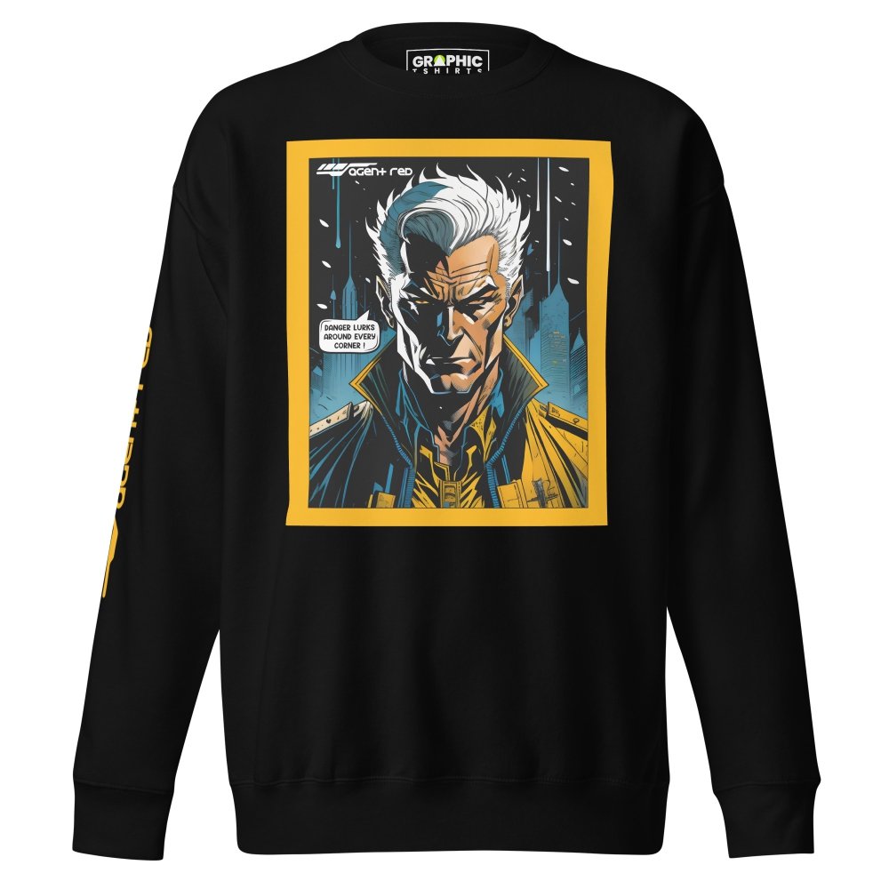 Unisex Premium Sweatshirt - Agent Red Cyberpunk Series v.4 — GRAPHIC T-SHIRTS