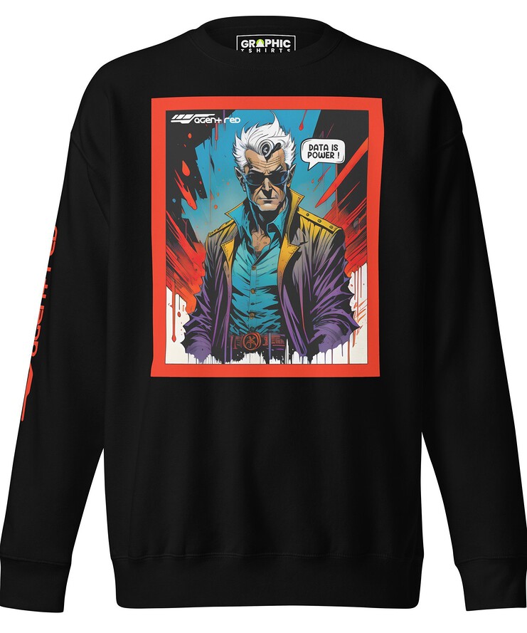 Unisex Premium Sweatshirt - Agent Red Cyberpunk Series v.2 | Sweatshirt | Buy Online | GRAPHIC T-SHIRTS