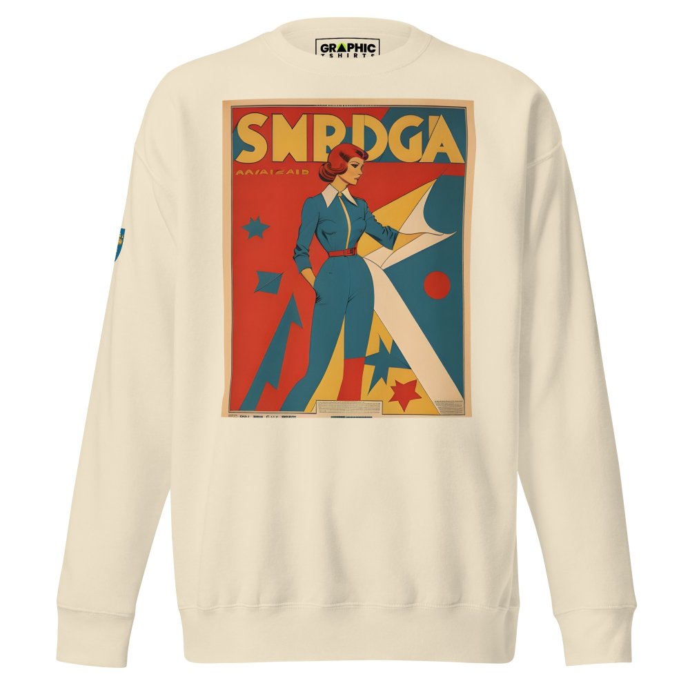 Unisex Premium Sweatshirt - Swedish Vintage Fashion Series v.51 — GRAPHIC T-SHIRTS