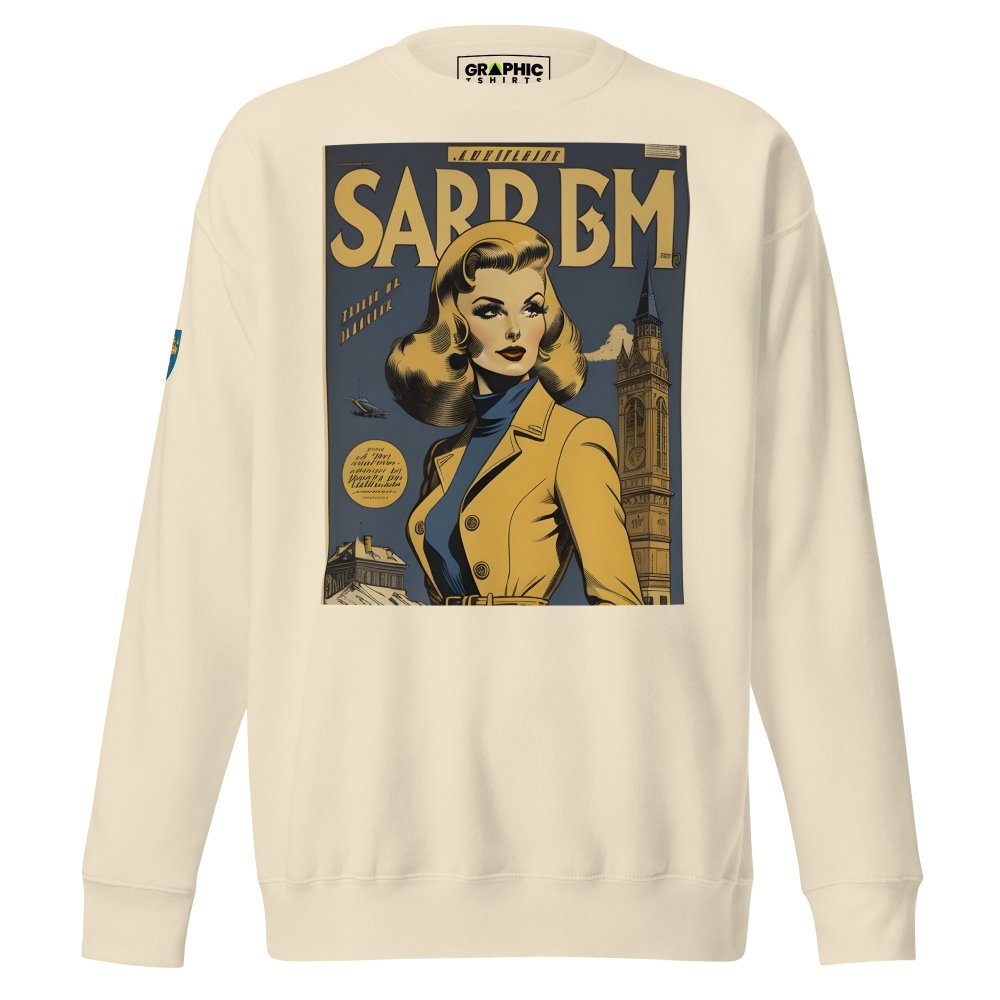 Unisex Premium Sweatshirt - Swedish Vintage Fashion Series v.49 — GRAPHIC T-SHIRTS