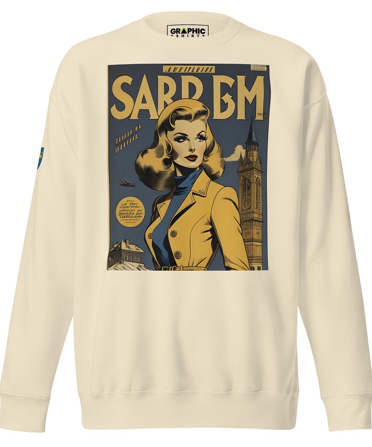 Unisex Premium Sweatshirt - Swedish Vintage Fashion Series v.49 | Sweatshirt | Buy Online | GRAPHIC T-SHIRTS