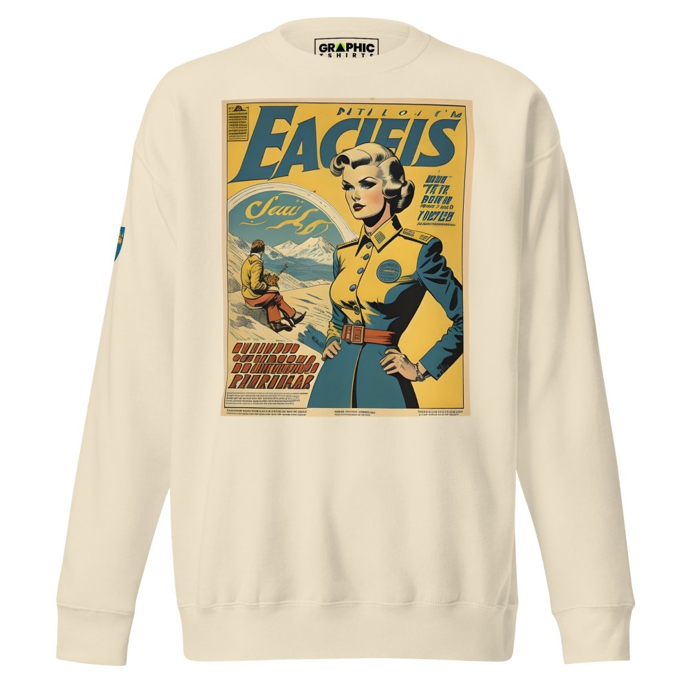 Unisex Premium Sweatshirt - Swedish Vintage Fashion Series v.48 — GRAPHIC T-SHIRTS