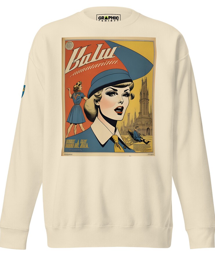 Unisex Premium Sweatshirt - Swedish Vintage Fashion Series v.47 | Sweatshirt | Buy Online | GRAPHIC T-SHIRTS