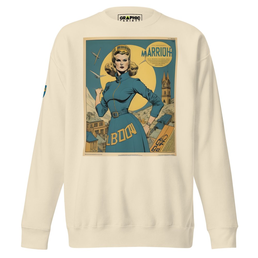 Unisex Premium Sweatshirt - Swedish Vintage Fashion Series v.46 — GRAPHIC T-SHIRTS