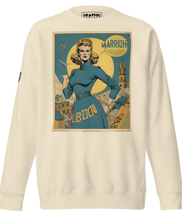 Unisex Premium Sweatshirt - Swedish Vintage Fashion Series v.46 | Sweatshirt | Buy Online | GRAPHIC T-SHIRTS