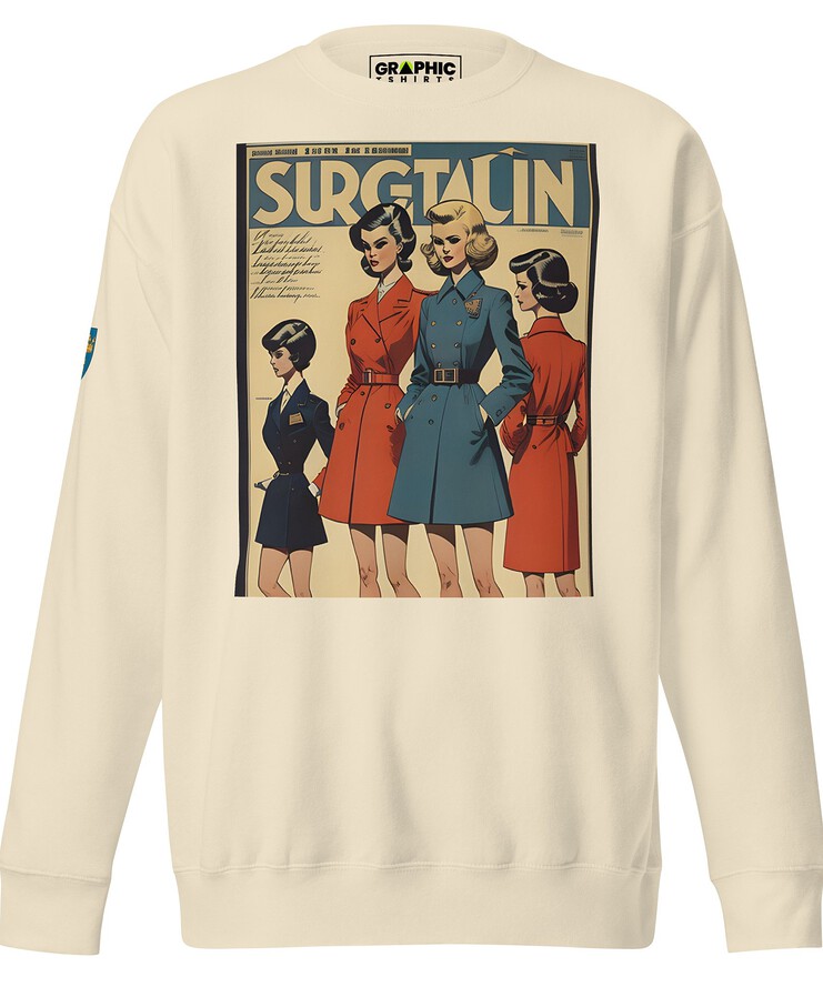 Unisex Premium Sweatshirt - Swedish Vintage Fashion Series v.45 | Sweatshirt | Buy Online | GRAPHIC T-SHIRTS