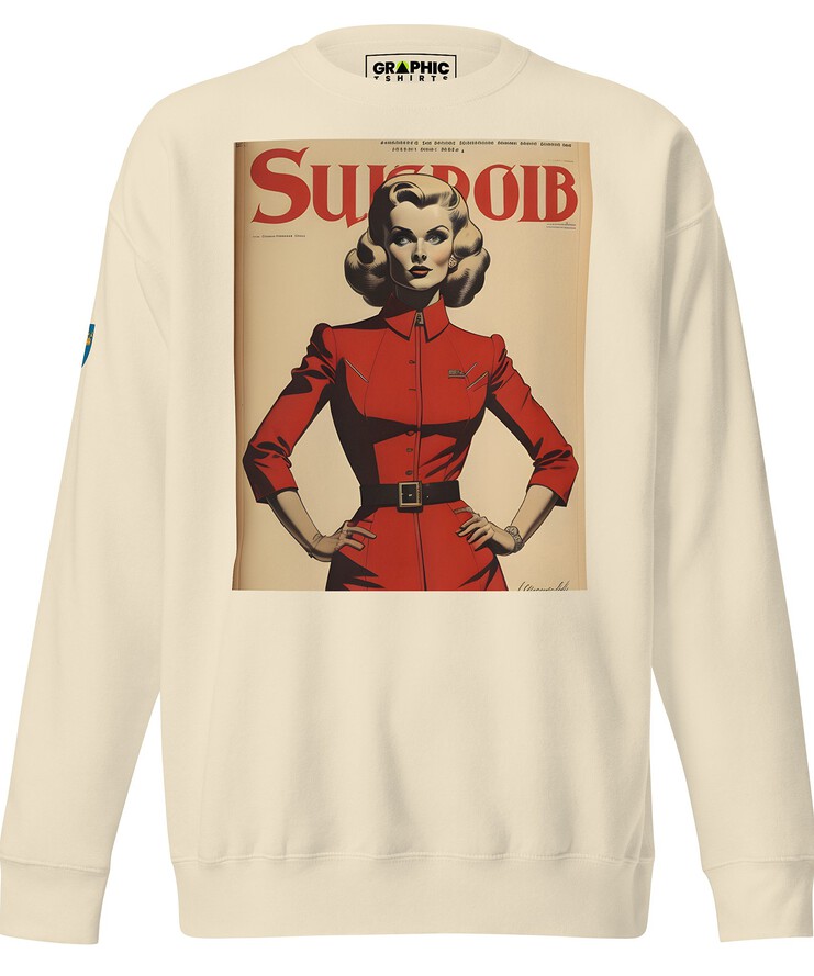 Unisex Premium Sweatshirt - Swedish Vintage Fashion Series v.43 | Sweatshirt | Buy Online | GRAPHIC T-SHIRTS