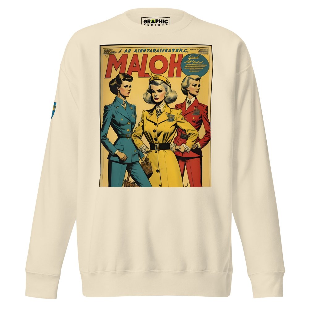 Unisex Premium Sweatshirt - Swedish Vintage Fashion Series v.39 — GRAPHIC T-SHIRTS