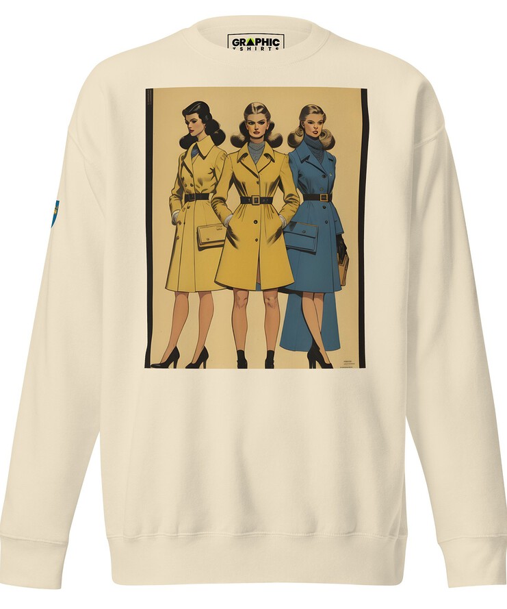 Unisex Premium Sweatshirt - Swedish Vintage Fashion Series v.37 | Sweatshirt | Buy Online | GRAPHIC T-SHIRTS
