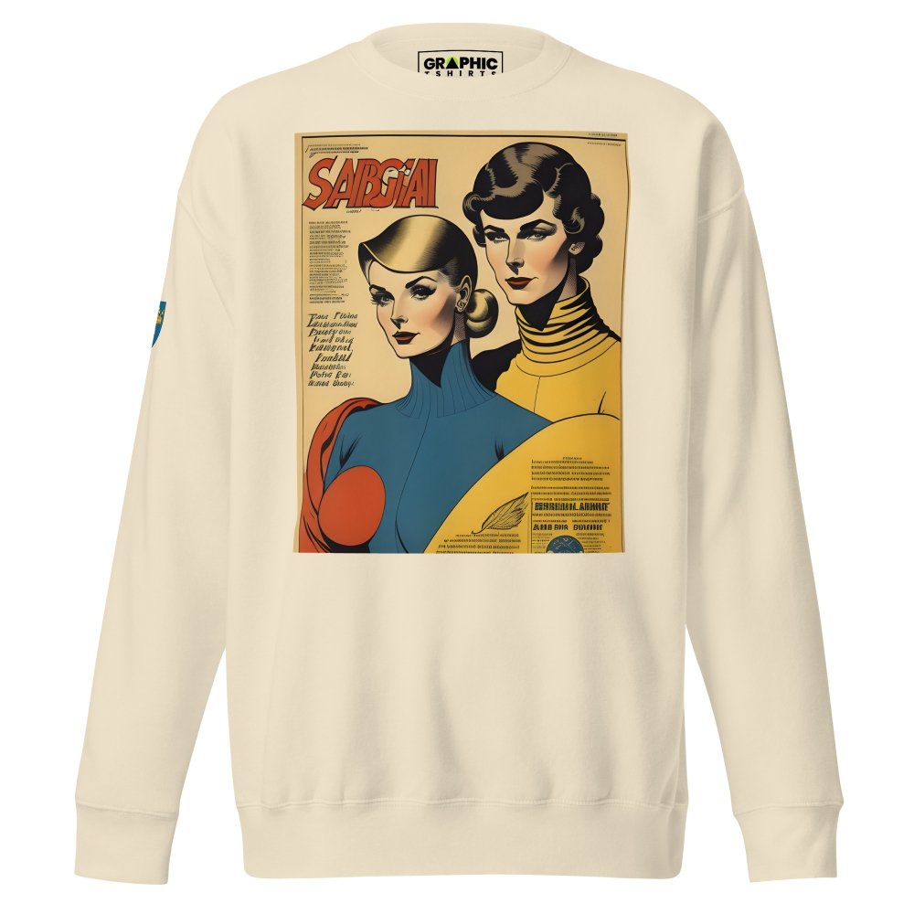 Unisex Premium Sweatshirt - Swedish Vintage Fashion Series v.36 — GRAPHIC T-SHIRTS