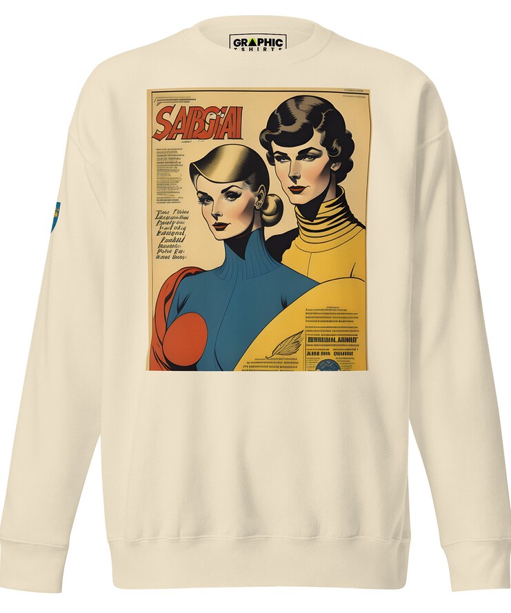 Unisex Premium Sweatshirt - Swedish Vintage Fashion Series v.36 | Sweatshirt | Buy Online | GRAPHIC T-SHIRTS