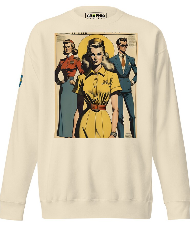 Unisex Premium Sweatshirt - Swedish Vintage Fashion Series v.35 | Sweatshirt | Buy Online | GRAPHIC T-SHIRTS
