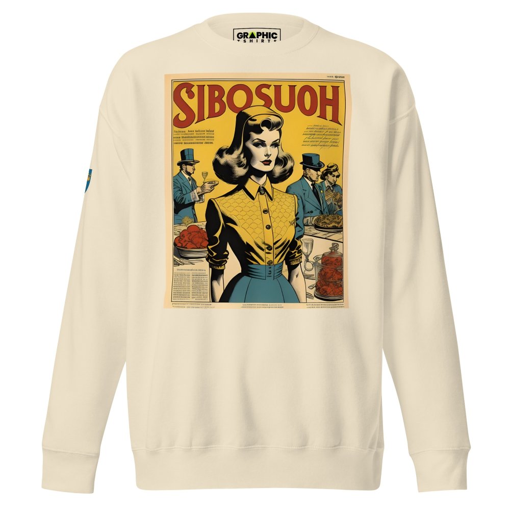 Unisex Premium Sweatshirt - Swedish Vintage Fashion Series v.34 — GRAPHIC T-SHIRTS