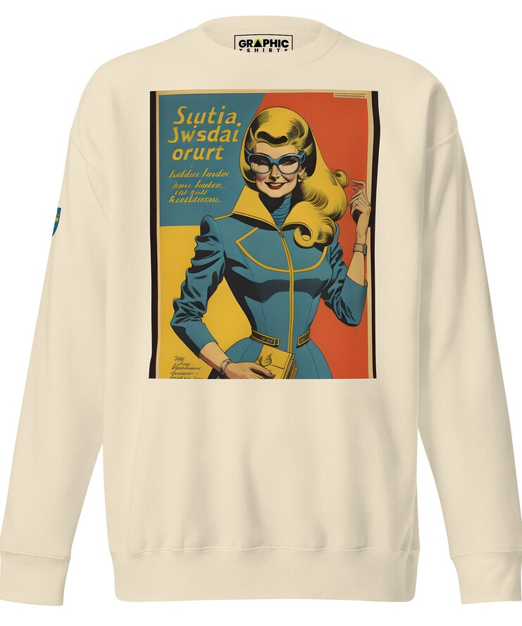 Unisex Premium Sweatshirt - Swedish Vintage Fashion Series v.33 | Sweatshirt | Buy Online | GRAPHIC T-SHIRTS