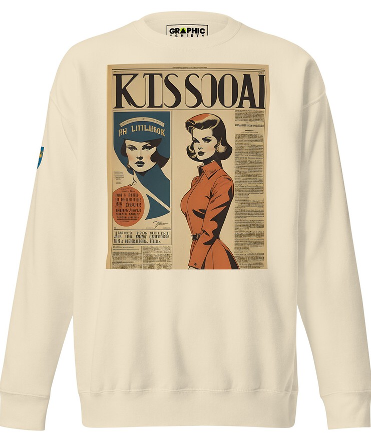 Unisex Premium Sweatshirt - Swedish Vintage Fashion Series v.29 | Sweatshirt | Buy Online | GRAPHIC T-SHIRTS