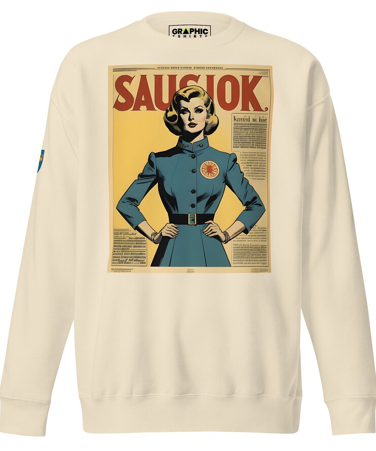 Unisex Premium Sweatshirt - Swedish Vintage Fashion Series v.28 | Sweatshirt | Buy Online | GRAPHIC T-SHIRTS