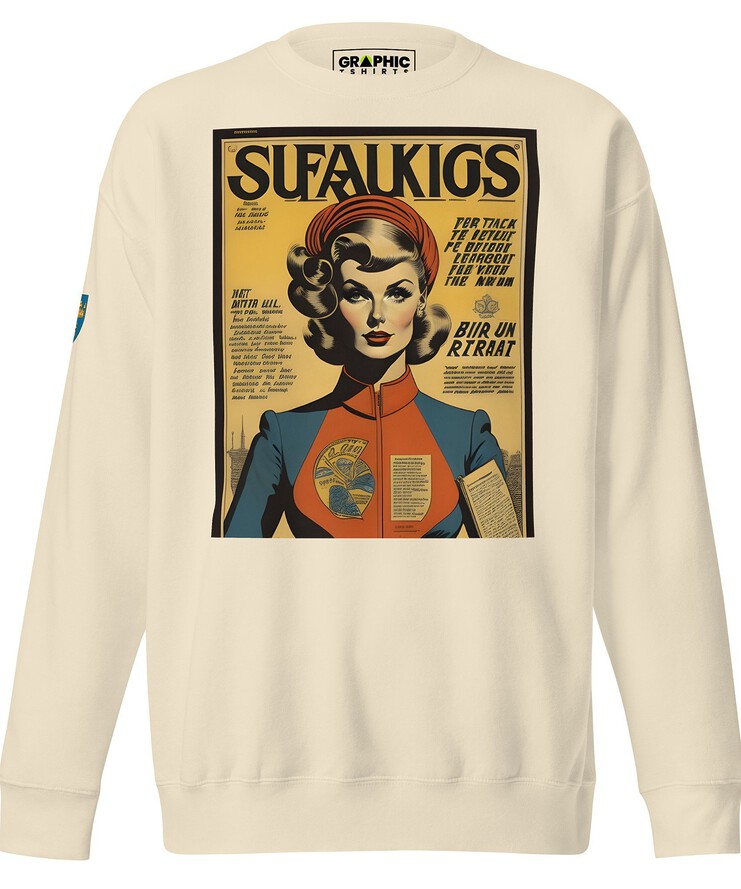 Unisex Premium Sweatshirt - Swedish Vintage Fashion Series v.27 | Sweatshirt | Buy Online | GRAPHIC T-SHIRTS