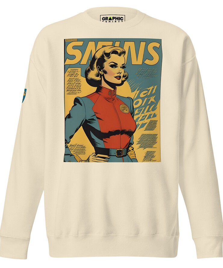 Unisex Premium Sweatshirt - Swedish Vintage Fashion Series v.26 | Sweatshirt | Buy Online | GRAPHIC T-SHIRTS