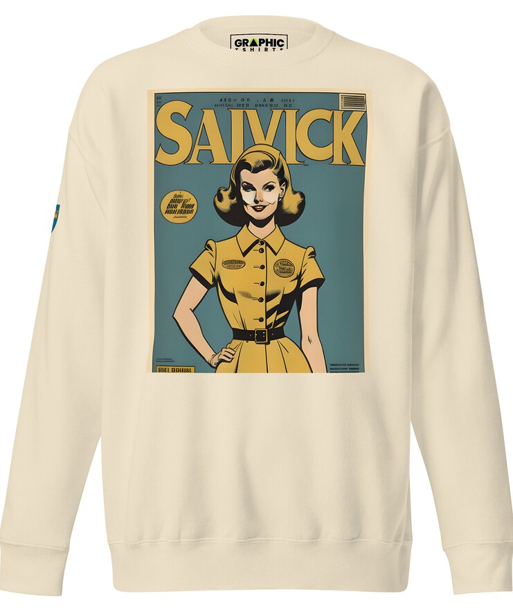 Unisex Premium Sweatshirt - Swedish Vintage Fashion Series v.22 | Sweatshirt | Buy Online | GRAPHIC T-SHIRTS
