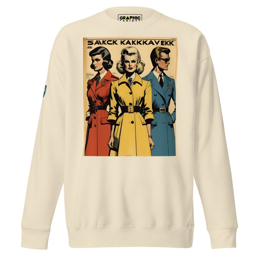 Unisex Premium Sweatshirt - Swedish Vintage Fashion Series v.21 — GRAPHIC T-SHIRTS