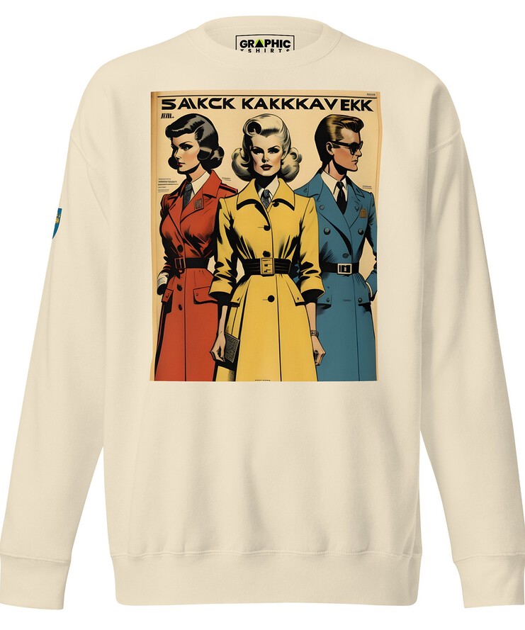 Unisex Premium Sweatshirt - Swedish Vintage Fashion Series v.21 | Sweatshirt | Buy Online | GRAPHIC T-SHIRTS