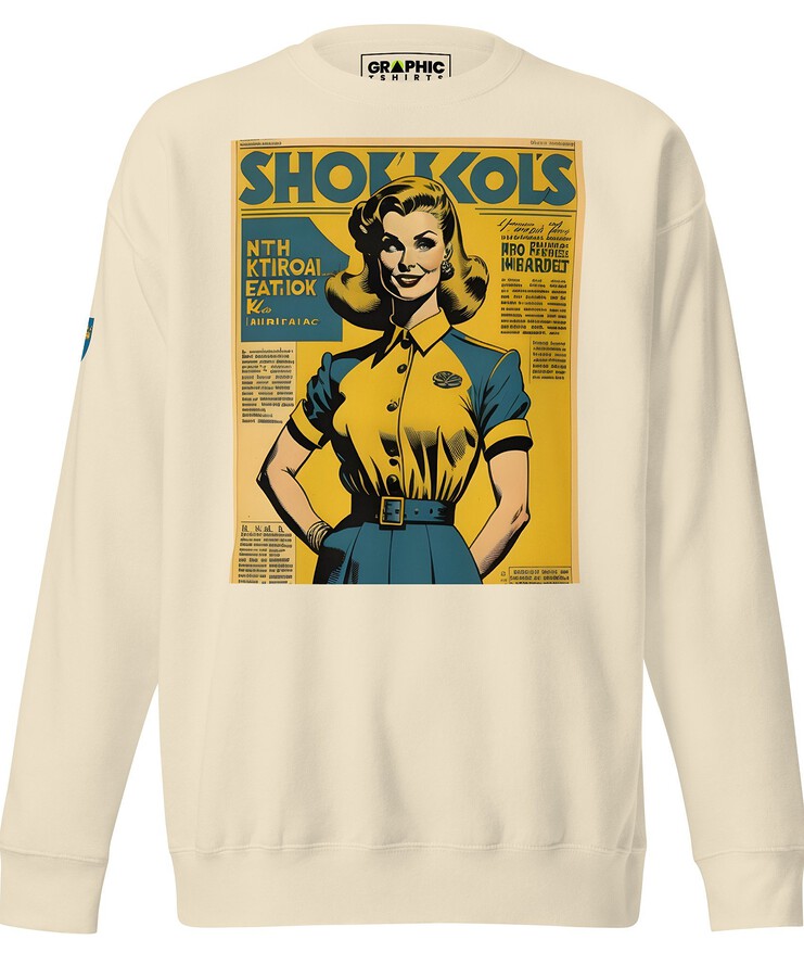 Unisex Premium Sweatshirt - Swedish Vintage Fashion Series v.18 | Sweatshirt | Buy Online | GRAPHIC T-SHIRTS