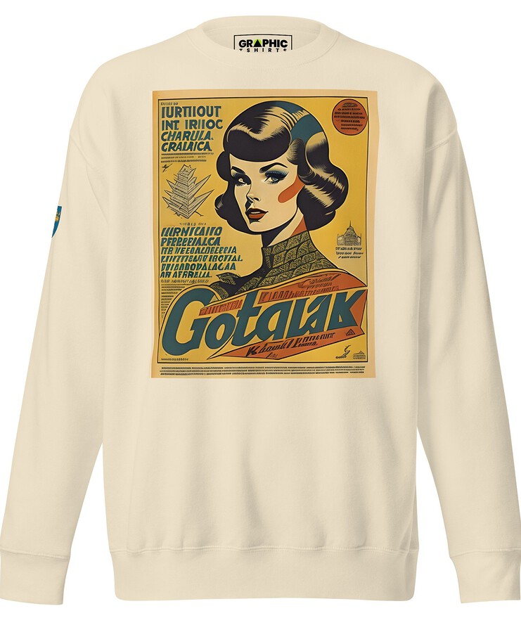 Unisex Premium Sweatshirt - Swedish Vintage Fashion Series v.16 | Sweatshirt | Buy Online | GRAPHIC T-SHIRTS