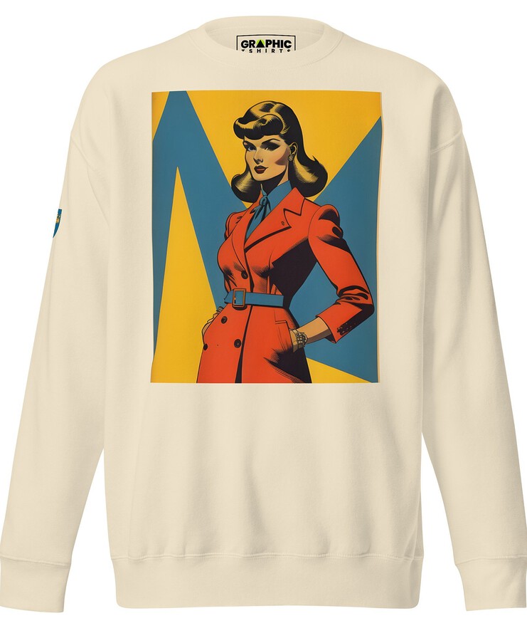 Unisex Premium Sweatshirt - Swedish Vintage Fashion Series v.38 | Sweatshirt | Buy Online | GRAPHIC T-SHIRTS