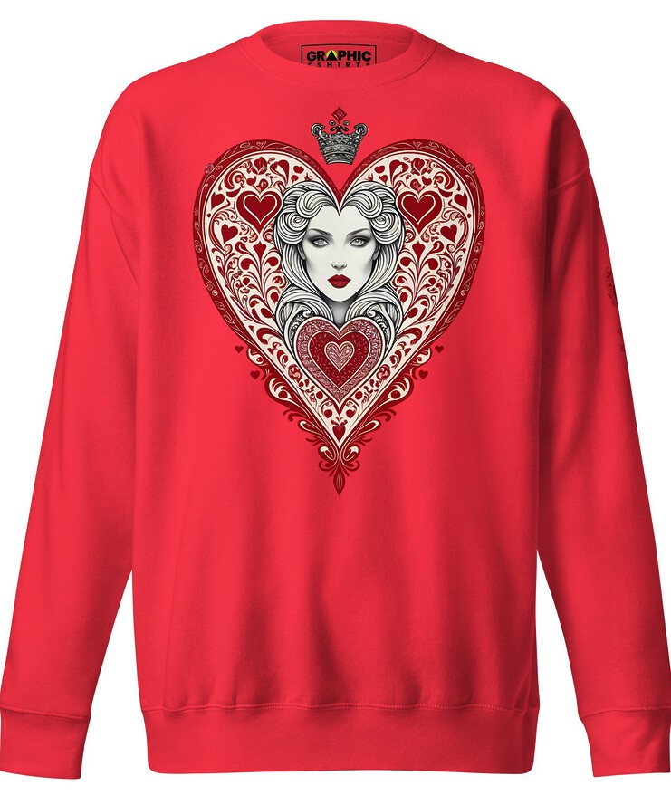 Unisex Premium Sweatshirt - Queen Of Hearts Series v.18 | Sweatshirt | Buy Online | GRAPHIC T-SHIRTS