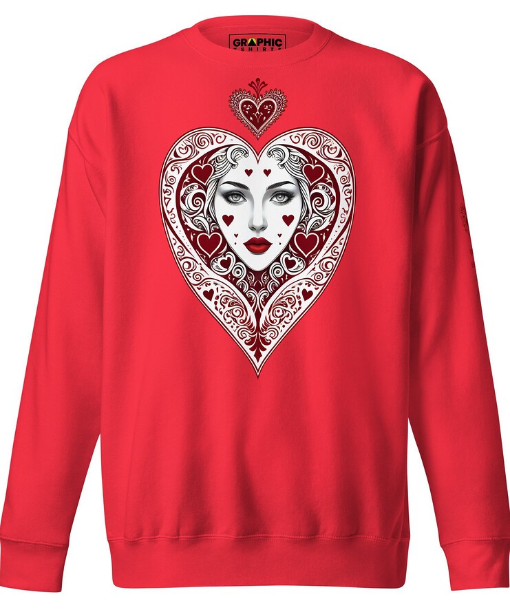 Unisex Premium Sweatshirt - Queen Of Hearts Series v.10 | Sweatshirt | Buy Online | GRAPHIC T-SHIRTS