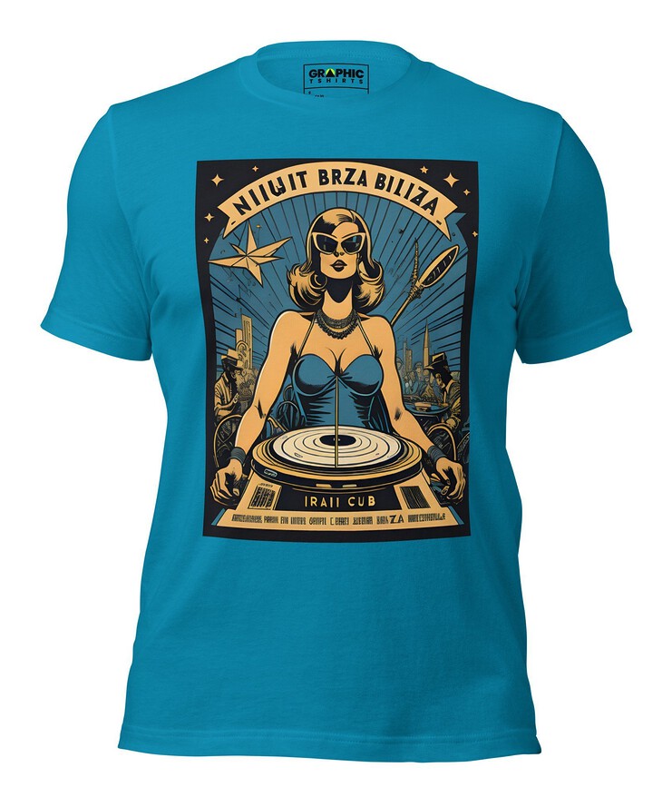 Unisex Crew Neck T-Shirt - Ibiza Night Club Heroes Comic Series v.27 | T-Shirt | Buy Online | GRAPHIC T-SHIRTS