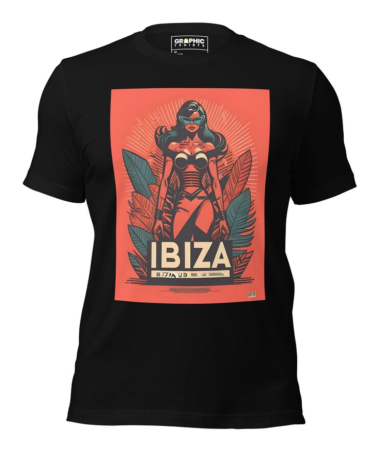Unisex Crew Neck T-Shirt - Ibiza Night Club Heroes Comic Series v.44 | T-Shirt | Buy Online | GRAPHIC T-SHIRTS