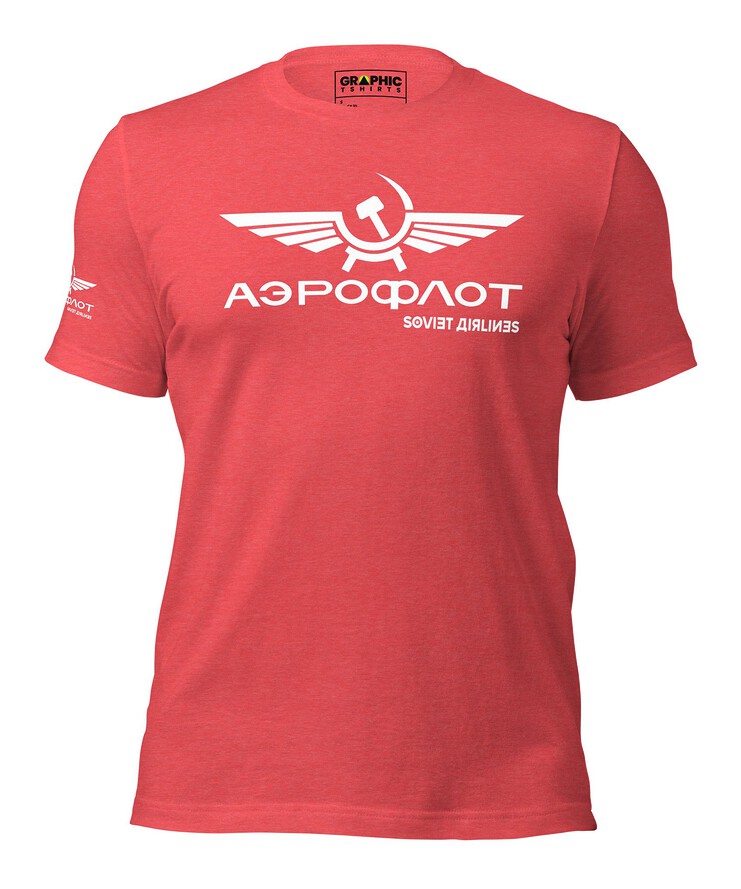 Unisex Crew Neck T-Shirt - Aeroflot Soviet Airlines | T-Shirt | Buy Online | GRAPHIC T-SHIRTS