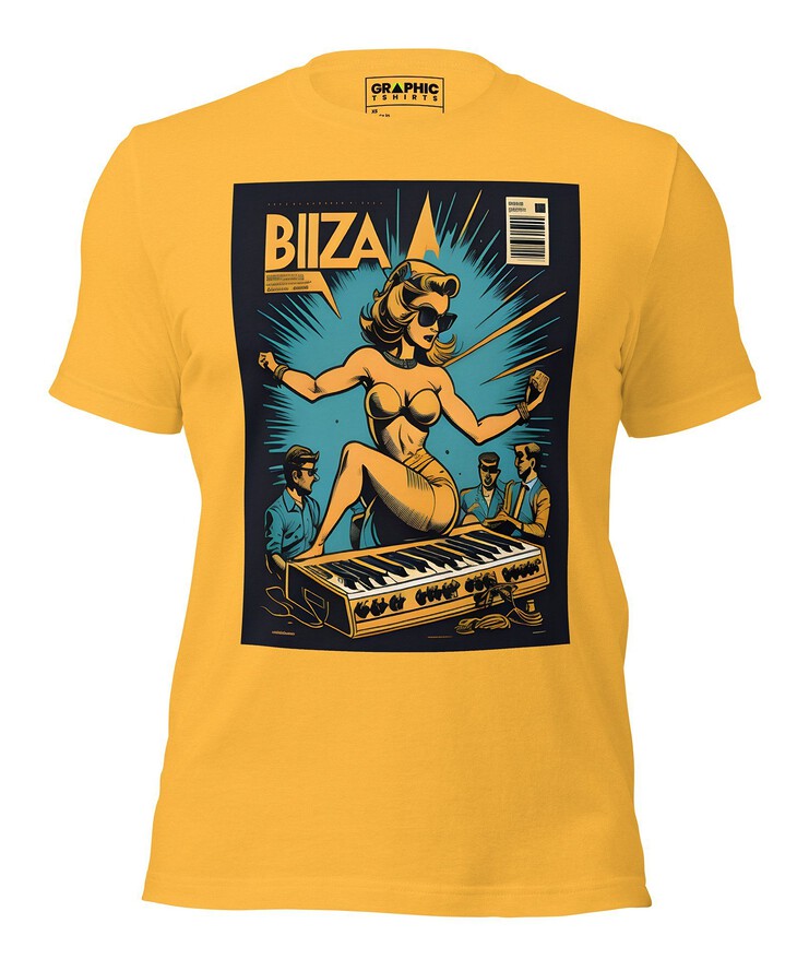 Unisex Crew Neck T-Shirt - Ibiza Night Club Heroes Comic Series v.19 | T-Shirt | Buy Online | GRAPHIC T-SHIRTS