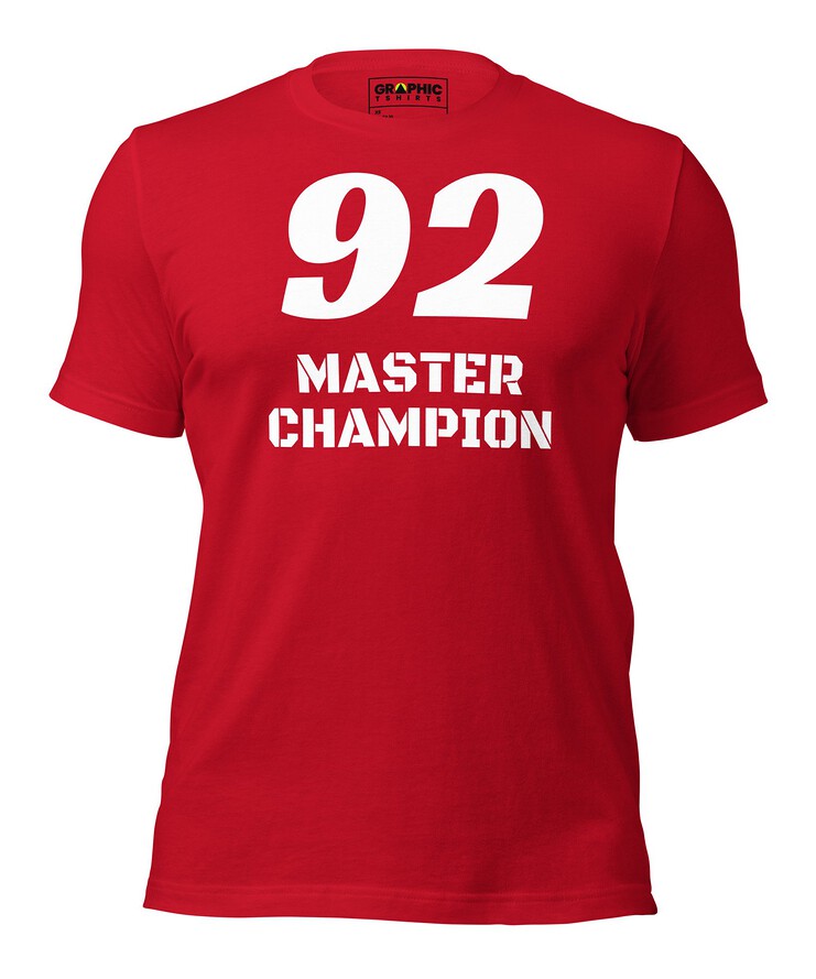 Unisex Crew Neck T-Shirt - 92 Master Champion | T-Shirt | Buy Online | GRAPHIC T-SHIRTS