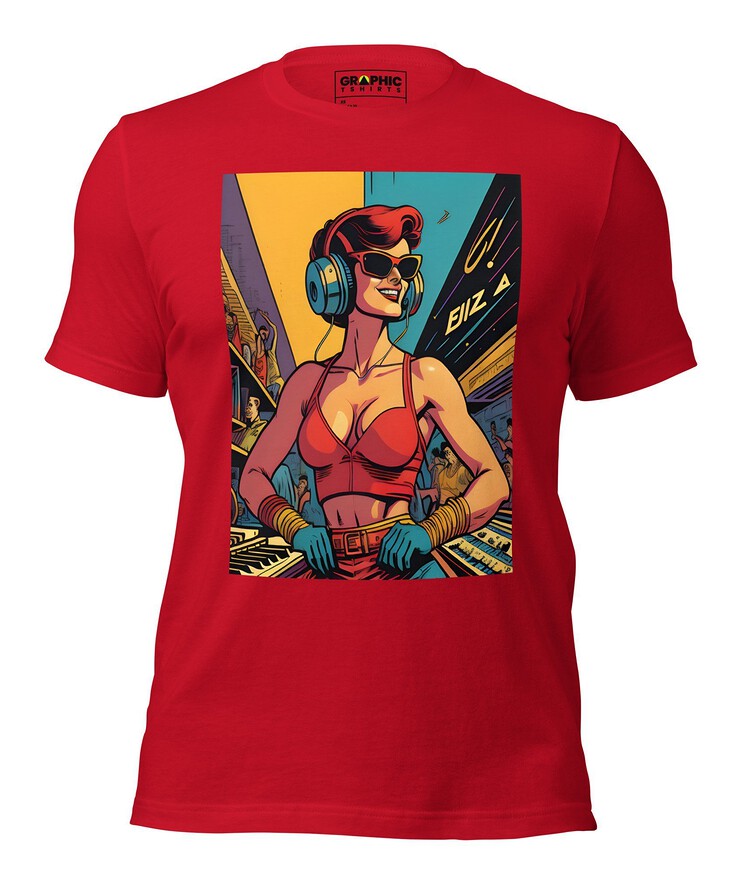 Unisex Crew Neck T-Shirt - Ibiza Night Club Heroes Comic Series v.50 | T-Shirt | Buy Online | GRAPHIC T-SHIRTS