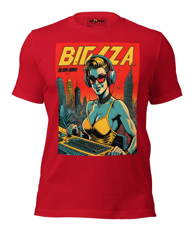 Unisex Crew Neck T-Shirt - Ibiza Night Club Heroes Comic Series v.32 | T-Shirt | Buy Online | GRAPHIC T-SHIRTS