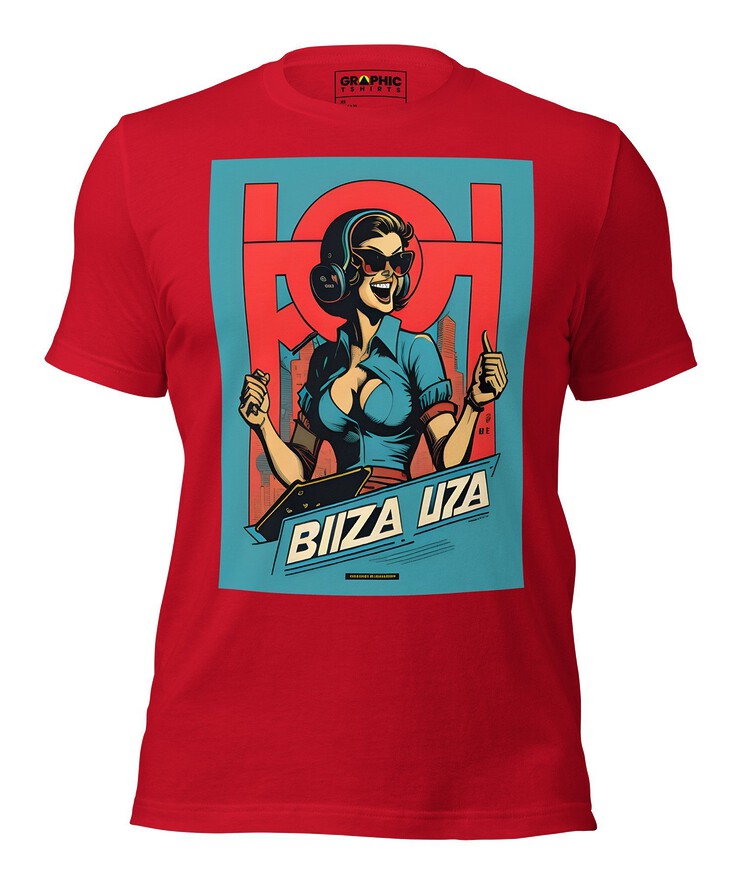 Unisex Crew Neck T-Shirt - Ibiza Night Club Heroes Comic Series v.8 | T-Shirt | Buy Online | GRAPHIC T-SHIRTS