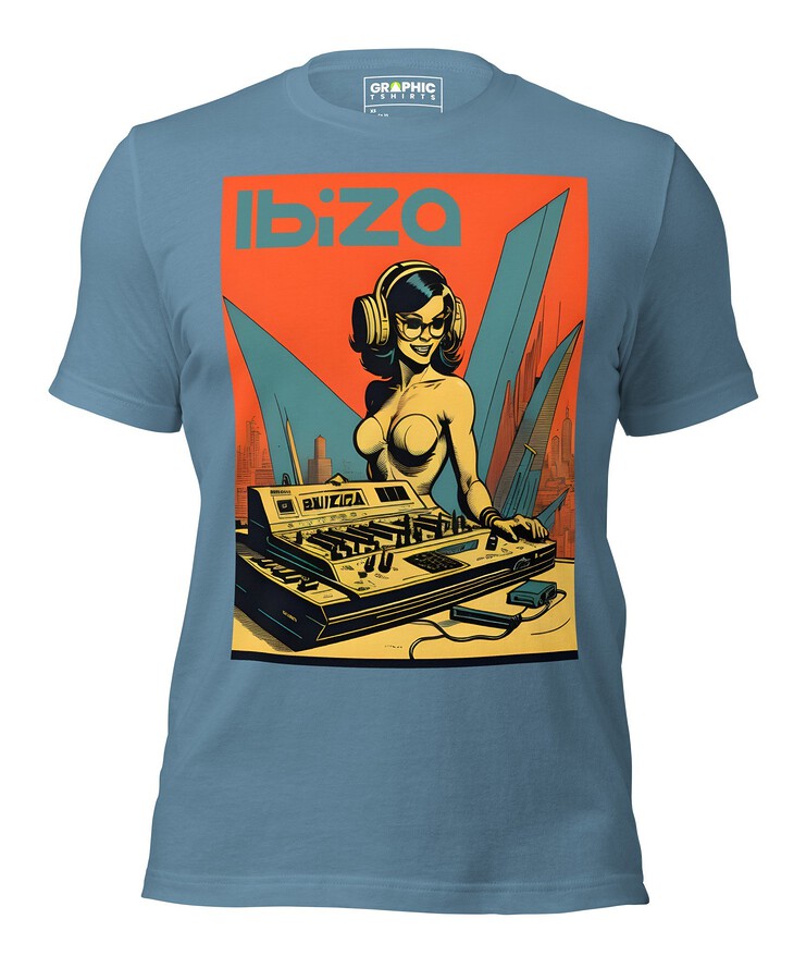 Unisex Crew Neck T-Shirt - Ibiza Night Club Heroes Comic Series v.37 | T-Shirt | Buy Online | GRAPHIC T-SHIRTS