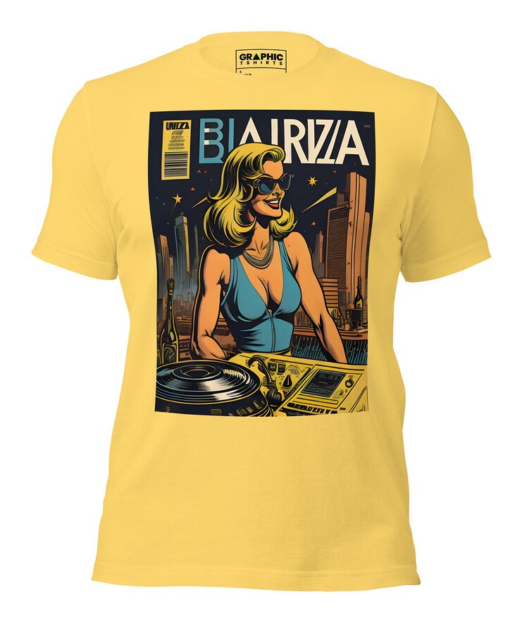 Unisex Crew Neck T-Shirt - Ibiza Night Club Heroes Comic Series v.5 | T-Shirt | Buy Online | GRAPHIC T-SHIRTS