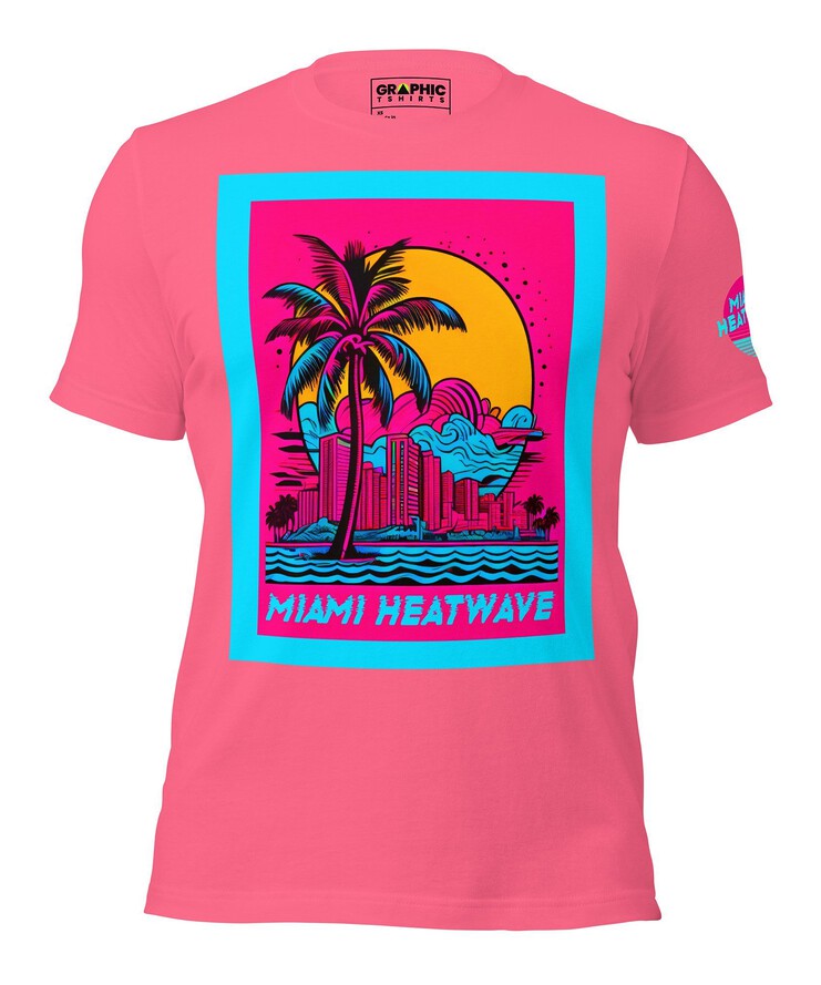 Unisex Crew Neck T-Shirt - Miami Heatwave Series v.17 | T-Shirt | Buy Online | GRAPHIC T-SHIRTS