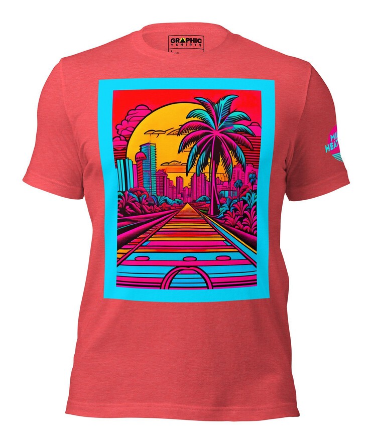 Unisex Crew Neck T-Shirt - Miami Heatwave Series v.22 | T-Shirt | Buy Online | GRAPHIC T-SHIRTS
