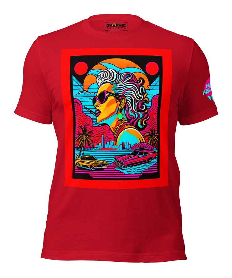 Unisex Crew Neck T-Shirt - Miami Heatwave Series v.7 | T-Shirt | Buy Online | GRAPHIC T-SHIRTS